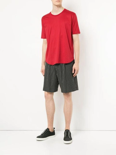 Shop Roar Striped Shorts - Black