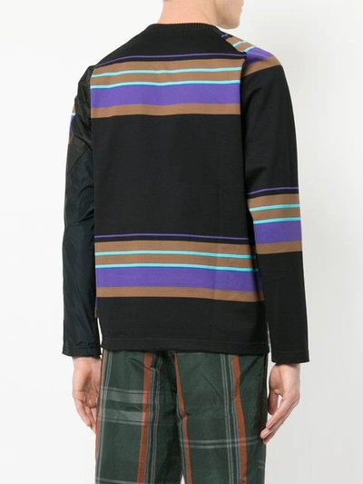 asymmetric striped sweatshirt