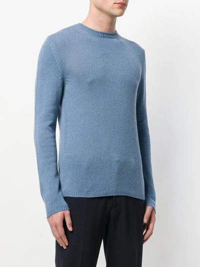 Shop Prada Cashmere Long Sleeve Sweater - Blue