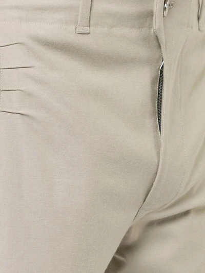 Shop Julien David Slim Chinos In Neutrals