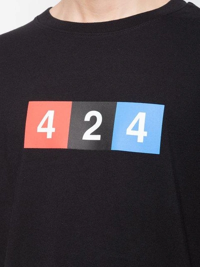 Shop 424 T-shirt In Black
