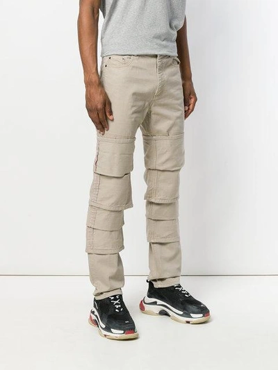 Shop Y/project Y / Project Layered Straight-leg Jeans - Neutrals