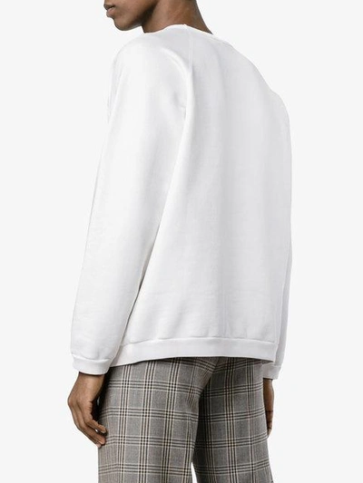 Shop Gucci World Cities Print Cotton Sweatshirt In White