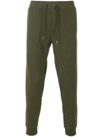 Shop Polo Ralph Lauren Logo Embroidered Track Pants In Green