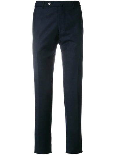 Shop Biagio Santaniello Slim Trousers In Blue