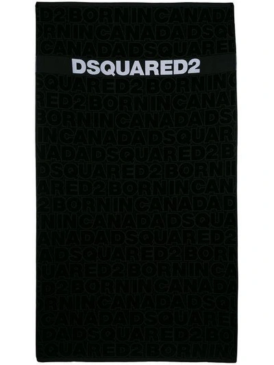 Shop Dsquared2 Logo Printed Beach Towel