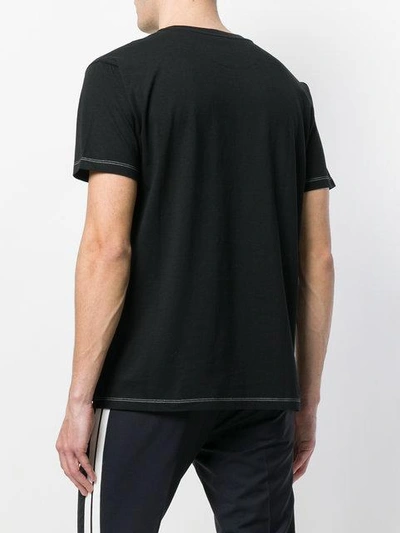 Shop Valentino Vltn Stitched Detail T-shirt In Black