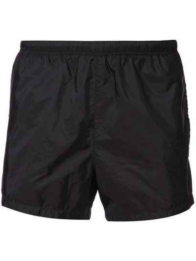 Shop Prada Classic Swim Shorts In Black
