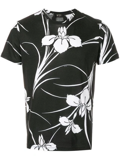 Shop N°21 Floral Print T In Black