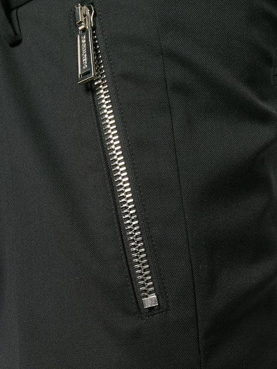 Shop Dsquared2 Zipped Pocket Trousers - Black