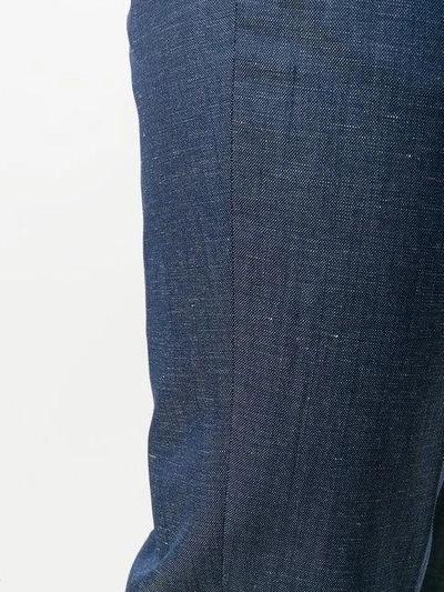 Shop Pt01 Skinny Chambray Trousers In Blue