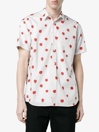 Shop Comme Des Garçons Shirt Splatter Print Shirt In White