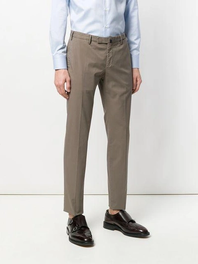 Shop Incotex Straight-leg Suit Trousers In Grey