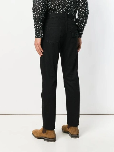 Givenchy Logo Panel Straight Leg Jeans In Black