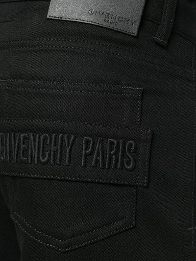 Givenchy Logo Panel Straight Leg Jeans In Black