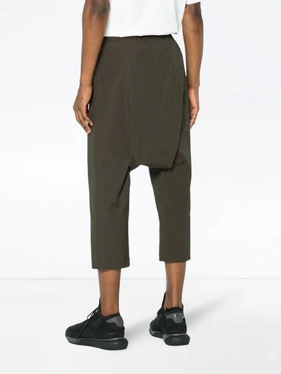 Shop Rick Owens Drawstring Cropped Trousers In Grey