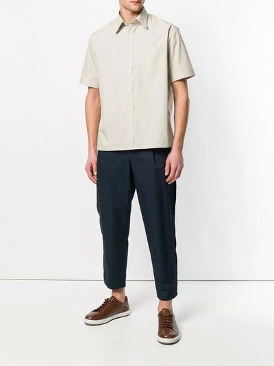 Shop Fendi Short Sleeve Shirt In Neutrals