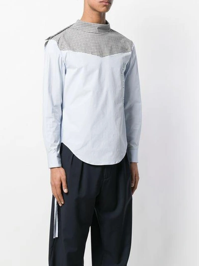 Shop Raf Simons Deconstructed Shirt In Blue