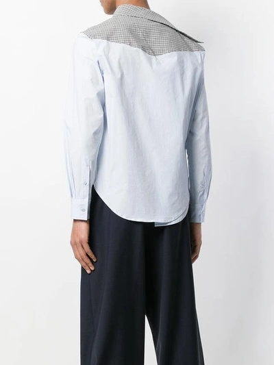 Shop Raf Simons Deconstructed Shirt In Blue