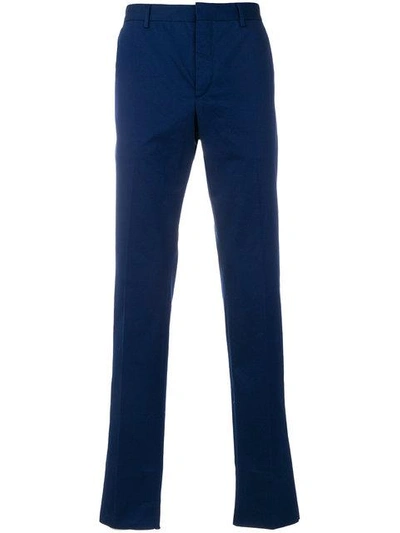 Shop Prada Straight Leg Trousers In Blue