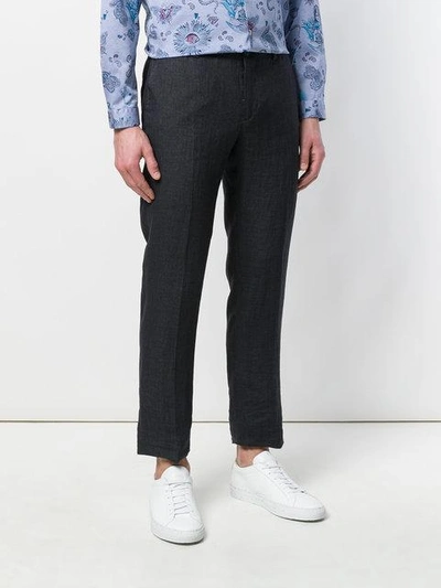 Shop Etro Tailored Trousers - Blue