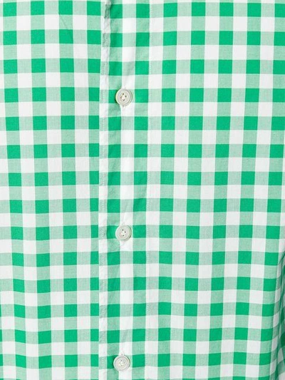 Shop Finamore Napoli Checkered Shirt In Green