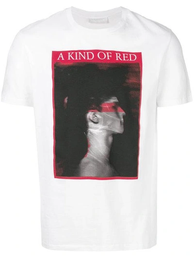Shop Neil Barrett A Kind Of Red T-shirt - White