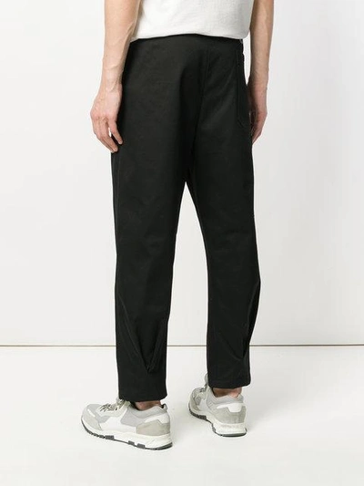 Shop Valentino Straight Leg Cropped Trousers In Black