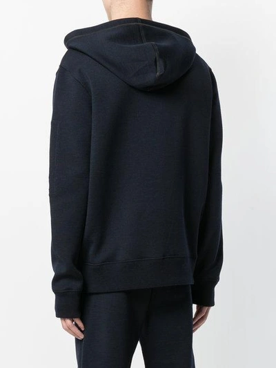 Shop Lanvin Hooded Sweatshirt In Blue