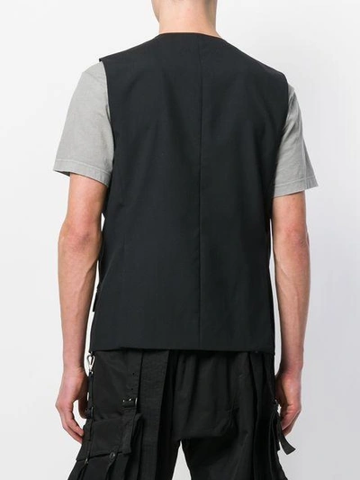 Shop D.gnak By Kang.d Sleeveless Design Jacket In Black