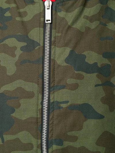 Ben Taverniti Unravel Project Unravel Green Camo Canvas Oversized Bomber Jacket In Green