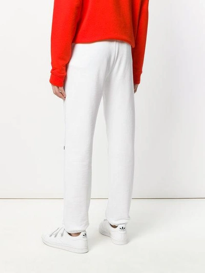 Shop Msgm Branded Track Trousers In White