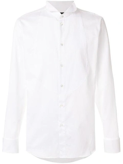 Shop Emporio Armani Classic Style Shirt In White