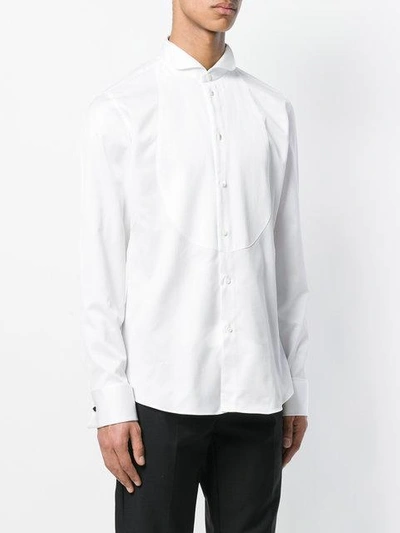 Shop Emporio Armani Classic Style Shirt In White