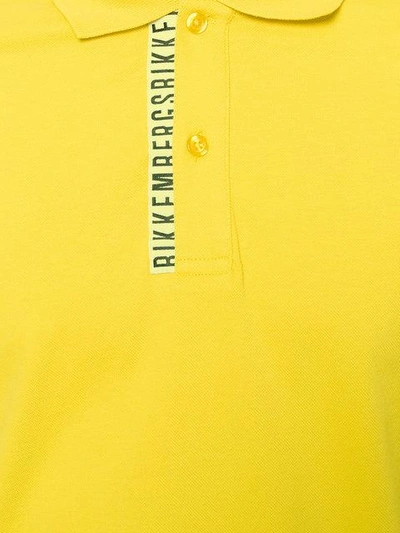 Shop Dirk Bikkembergs Logo Patch Polo Top - Yellow