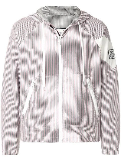Shop Moncler Hooded Jacket - White