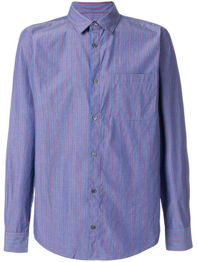 Shop Apc A.p.c. Striped Shirt - Blue