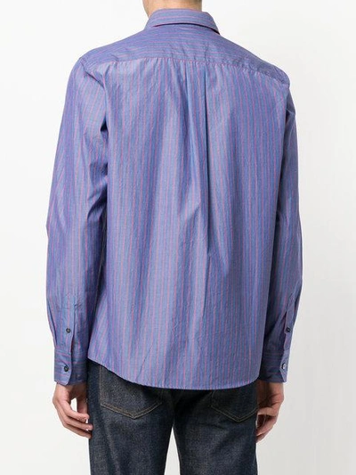 Shop Apc A.p.c. Striped Shirt - Blue