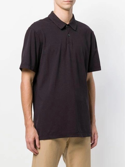 Shop James Perse Classic Polo Shirt In Black