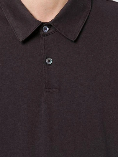 Shop James Perse Classic Polo Shirt In Black