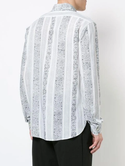 Shop Saint Laurent Yves-neck Bandana Print Shirt In White