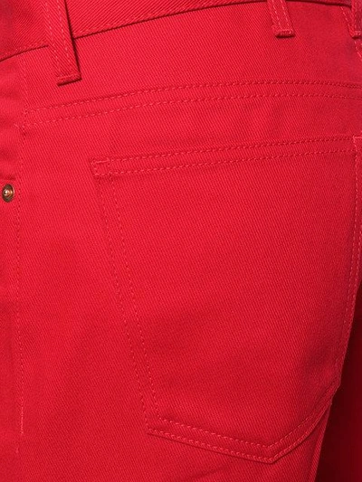 Shop Gucci Fringed Bermuda Shorts - Red