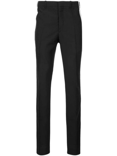 Shop Calvin Klein 205w39nyc Stripe Detail Trousers In Black ,white