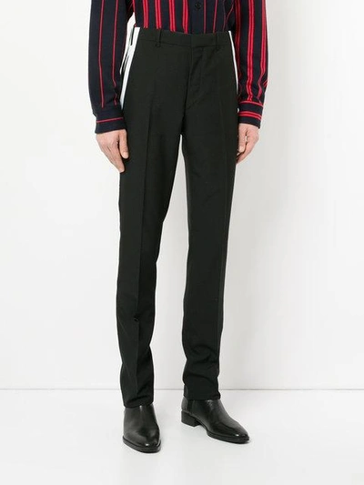 Shop Calvin Klein 205w39nyc Stripe Detail Trousers In Black ,white