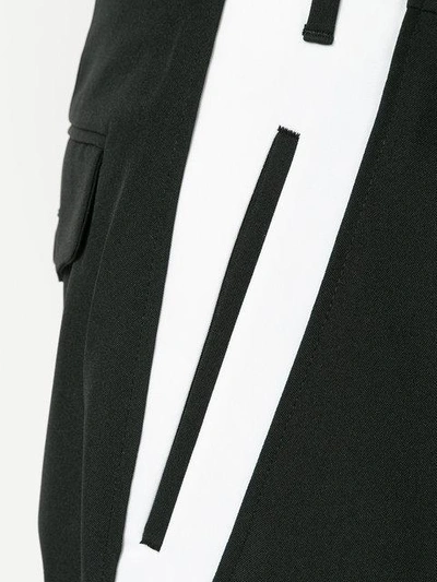 Shop Calvin Klein 205w39nyc Stripe Detail Trousers In Black ,white
