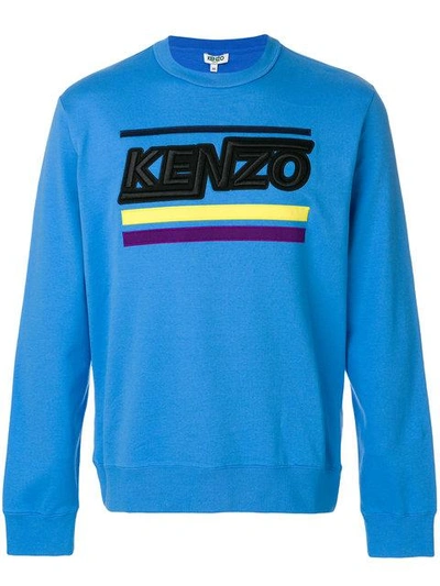 Shop Kenzo Logo Embroidered Sweatshirt