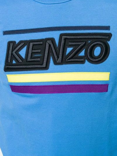 Shop Kenzo Logo Embroidered Sweatshirt