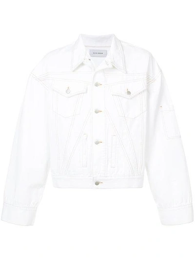 Shop Chin Mens Denim Jacket In White