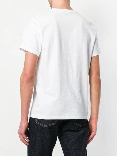 Shop Maison Kitsuné Designer Printed T-shirt - White