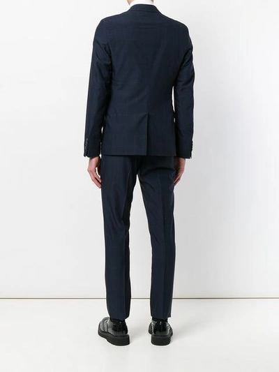 Shop Prada Checked Two Piece Suit - Blue